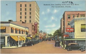 Andrews Ave., looking north from New River, Fort Lauderdale, Florida