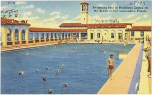 Swimming pool in Municipal Casino on the beach at Fort Lauderdale, Florida