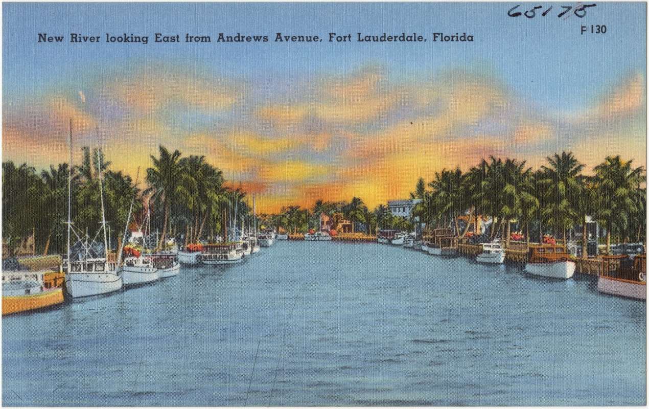 New River looking east from Andrews Avenue, Fort Lauderdale, Florida