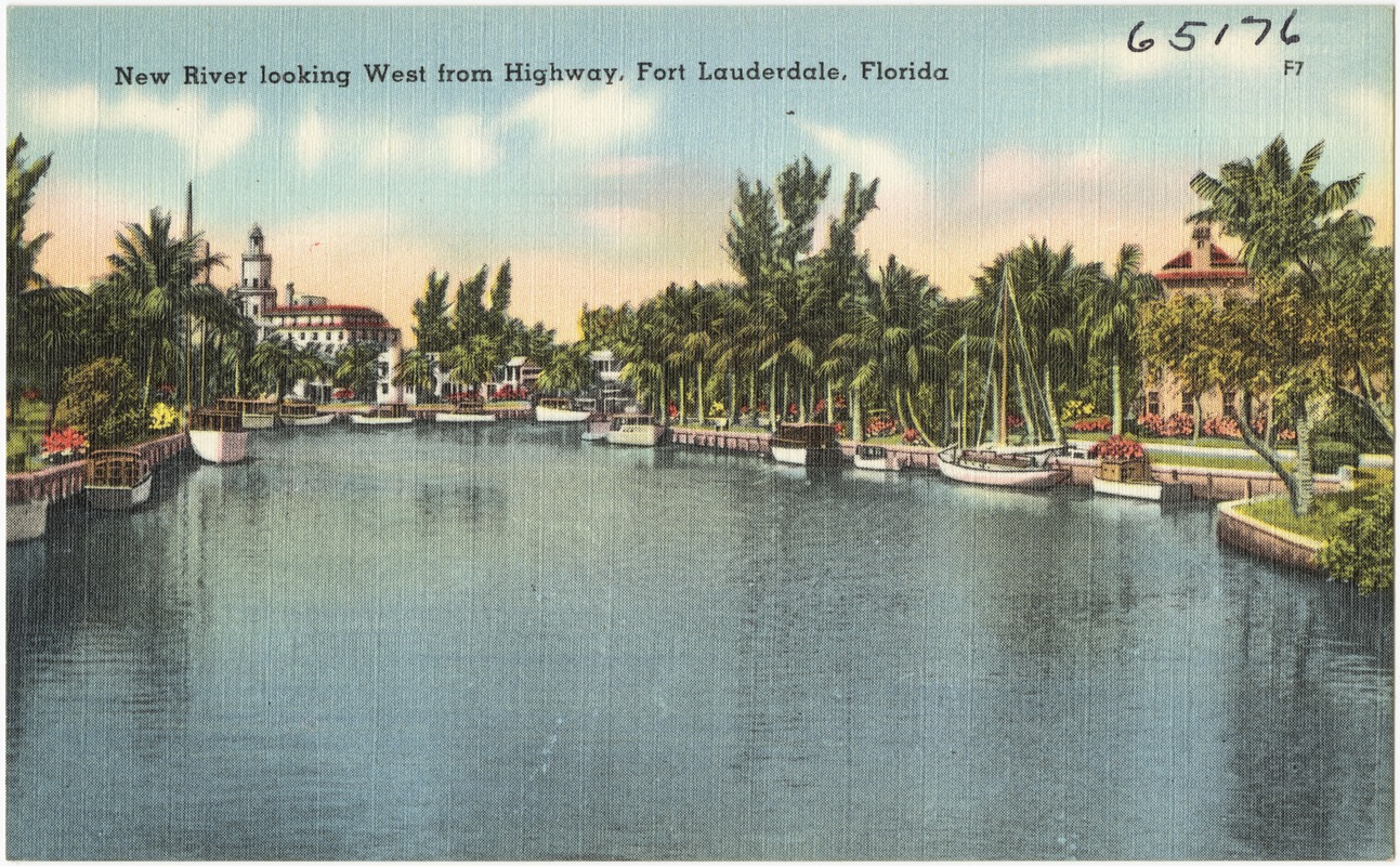 New River looking west from Highway, For Lauderdale, Florida