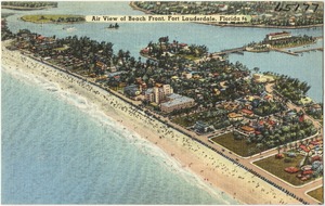 Air view of beach front, Fort Lauderdale, Florida