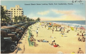 General beach scene looking north, Fort Lauderdale, Florida