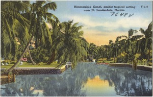 Himmarshee Canal, amidst tropical setting near Ft. Lauderdale, Florida