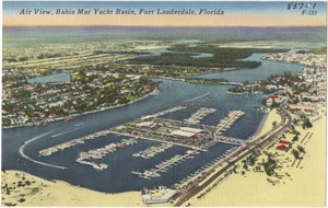 Air view, Bahia Mar Yacht Basin, Fort Lauderdale, Florida