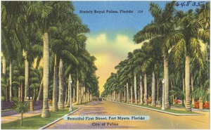 Beautiful First Street, Fort Myers, Florida, City of Palms