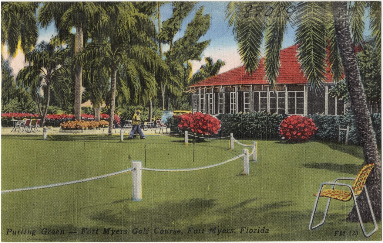 Putting green- Fort Myers Golf Course, Fort Myers, Florida