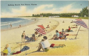 Bathing beach, Fort Pierce, Florida