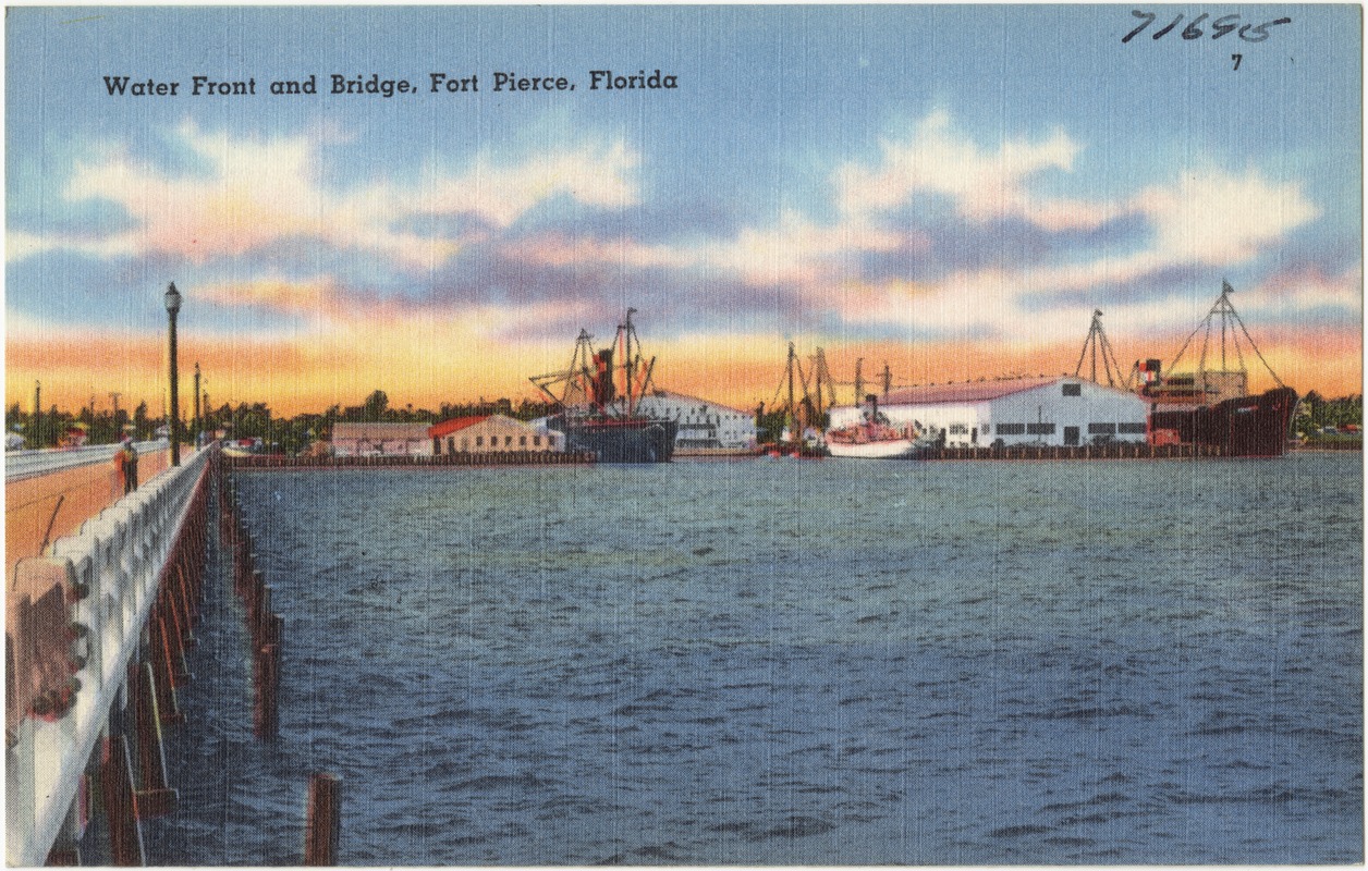Water front and bridge, Fort Pierce, Florida