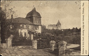 Entrance to Gray Court showing lodge and gateway, Methuen, Mass.