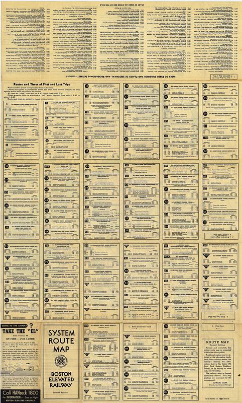Boston Elevated Railway system route map