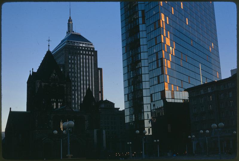 John Hancock Building with wind damage