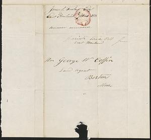 Josiah Fowle to George Coffin, 7 March 1833