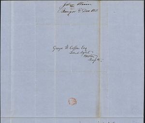John Winn to George  Coffin, 2 December 1848