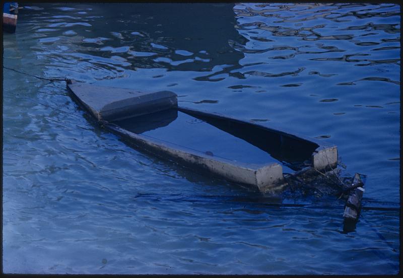 Boat filled with water