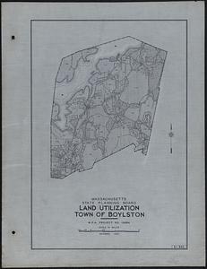 Land Utilization Town of Boylston