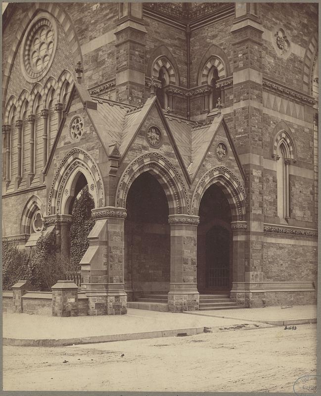 Porch Of The New Old South Church Boston Digital Commonwealth