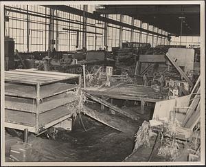 Interior flood damage at Clark-Aiken