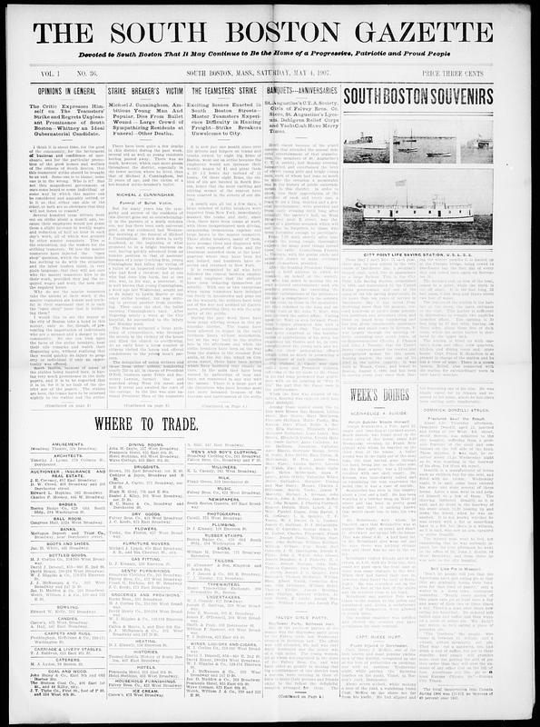 South Boston Gazette, May 04, 1907 Digital Commonwealth