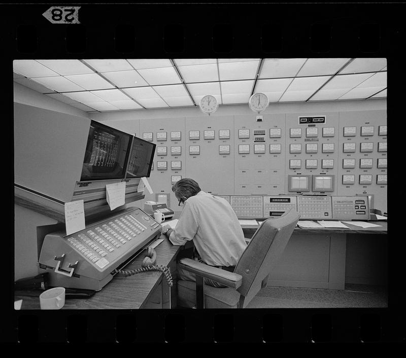 New England Electric Systems power grid control room, Westborough