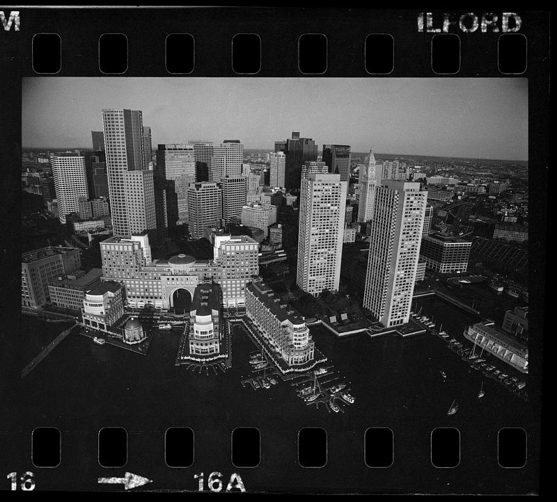 North End waterfront and Rowe's Wharf, downtown Boston