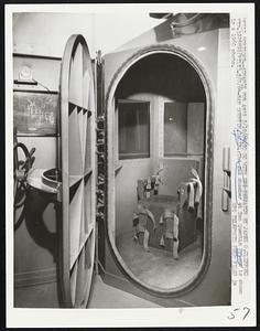 The gas chamber at San Quentin Prison is shown in a 1960 photo.