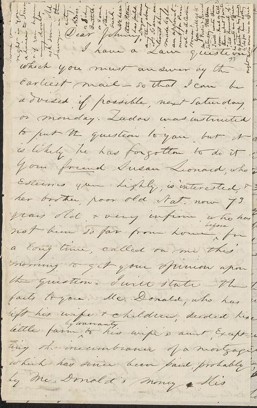 Letter from Zadoc Long to John D. Long - Digital Commonwealth