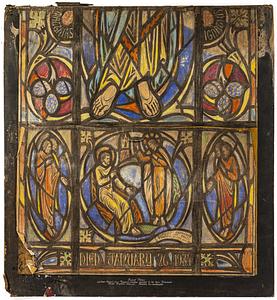 Saint Peter. Cartoon - detail from transept window devoted to the New Testament, First Baptist Church. Malden Massachusetts