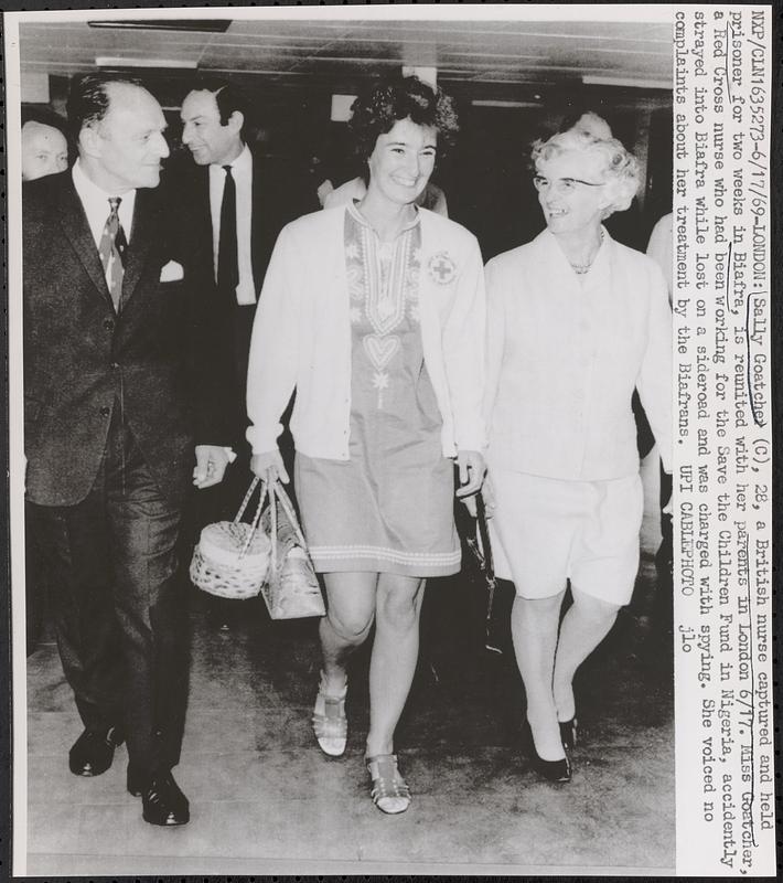 Sally Goatcher, a British nurse captured and held prisoner in Biafra