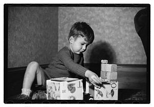 Boy playing with toys