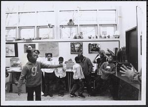 Children in the CCAC art room