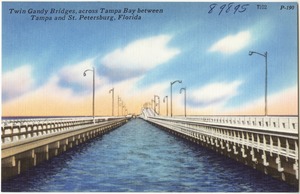 Twin Gandy Bridges, across Tampa Bay between Tampa and St. Petersburg, Florida