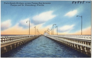 Twin Gandy Bridges, across Tampa Bay between Tampa and St. Petersburg, Florida