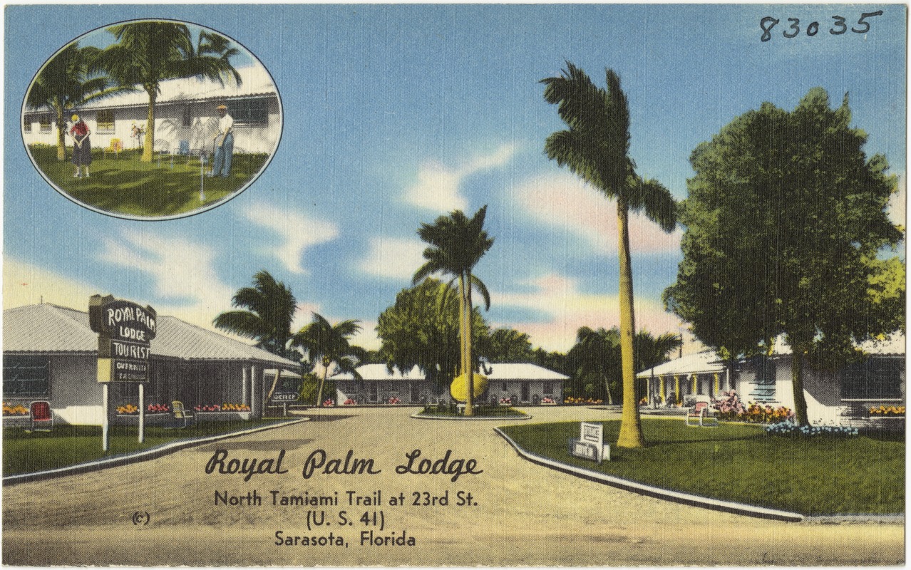 Royal Palm Lodge, North Tamiami Trail at 23rd St., (U.S. 41), Sarasota, Florida