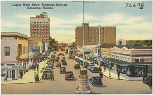 Lower Main Street, business section, Sarasota, Florida