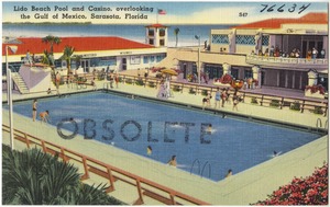 Lido Beach, pool, and casino, overlooking the Gulf of Mexico, Sarasota, Florida