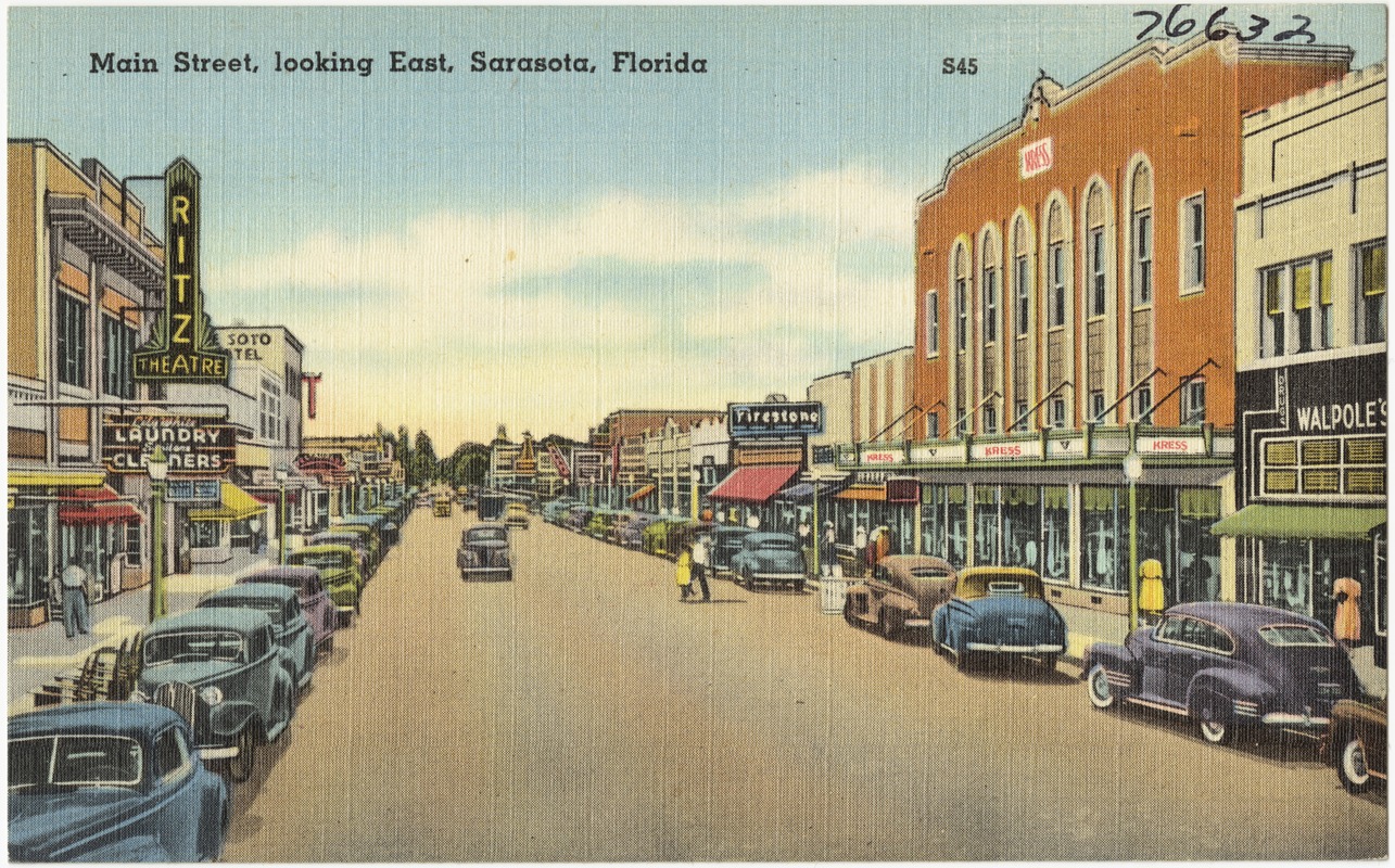 Main Street, looking east, Sarasota, Florida