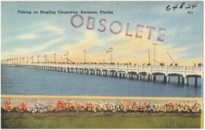 Fishing on Ringling Causeway, Sarasota, Florida