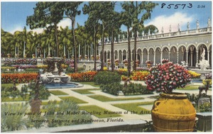 View in patio of John and Mabel Ringling Museum of the Arts, between Sarasota and Bradenton, Florida