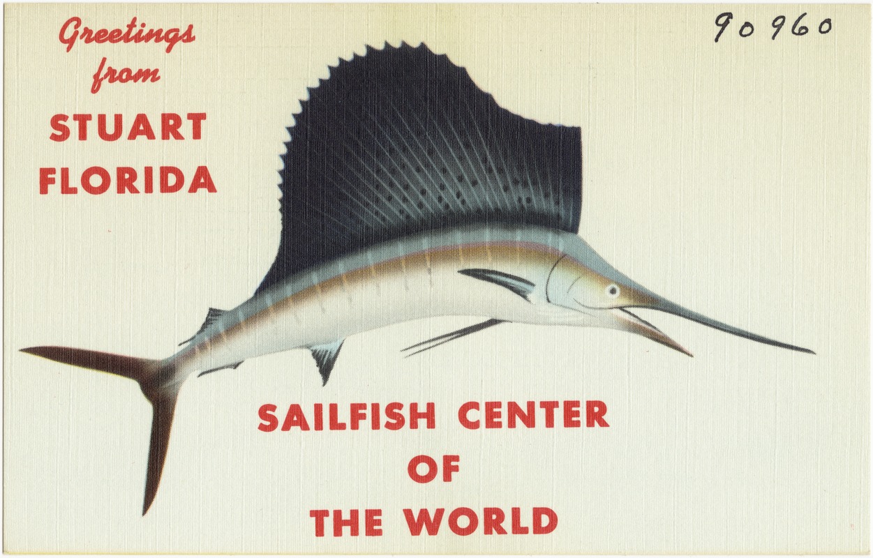 Greetings from Stuart, Florida, sailfish center of the world