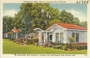Tallahassee Motor Court in capital city of Florida, 80 substantial and attractive cottages and apartments with private bath