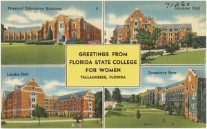 Greetings from Florida State College for Women, Tallahassee, Florida