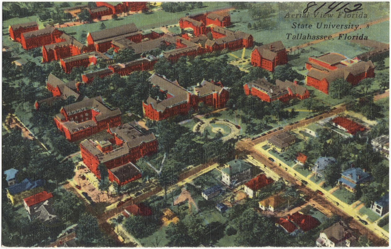 Aerial view, Florida State University, Tallahassee, Florida