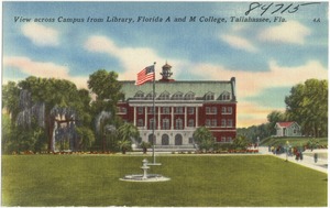 View across campus from library, Florida A and M College, Tallahassee, Fla.