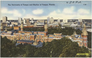 The University of Tampa and skyline of Tampa, Florida