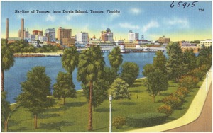 Skyline of Tampa, from Davis Island, Tampa, Florida