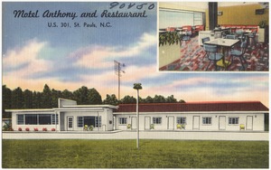 Motel Anthony and Restaurant, U.S. 301, St. Pauls, N.C.