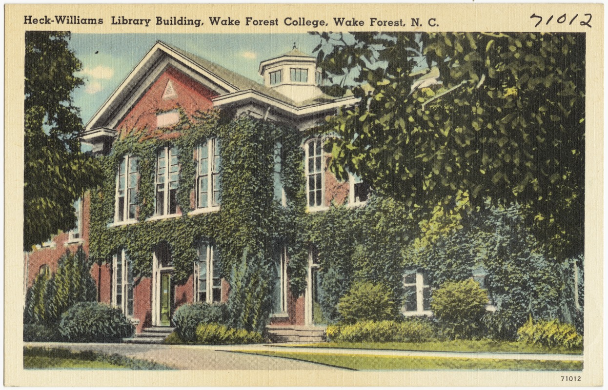 Heck-Williams Library Building, Wake Forest College, Wake Forest, N. C.
