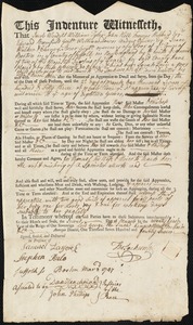 Sarah Pain indentured to apprentice with Thomas [Tho] Jackson, Jr. of Boston, 2 March 1747