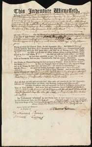 Elisabeth White indentured to apprentice with Thomas Gleeson of Oxford, 31 August 1747
