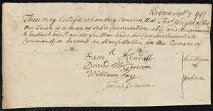 Richard Haden indentured to apprentice with Thomas Wright of Woburn, 7 September 1747